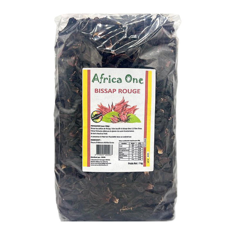 Bissap 1kg x 5 (Lot de 5) – Fleurs d’Hibiscus Séchées
