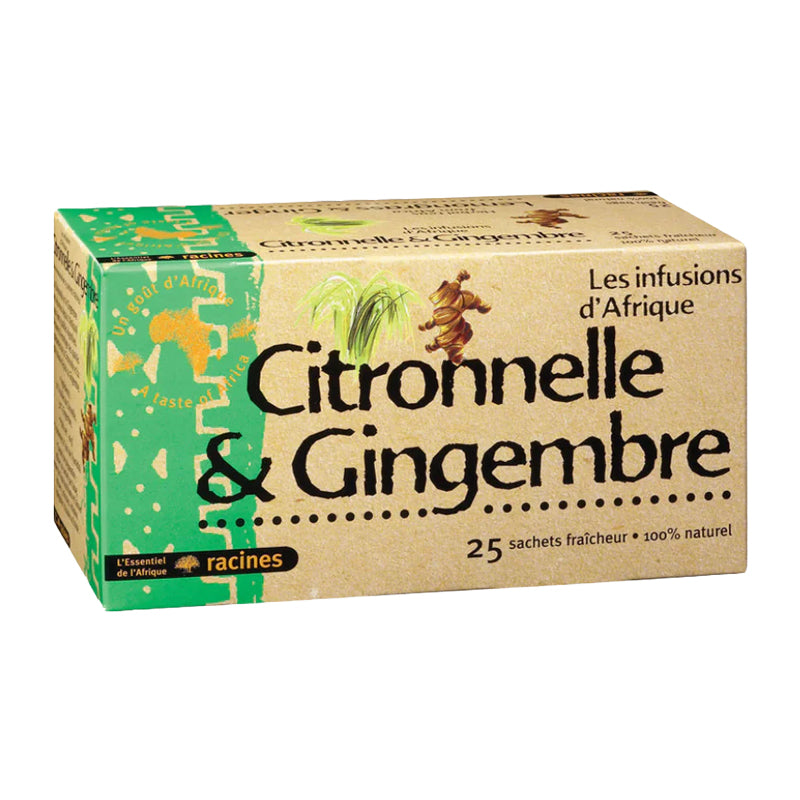 Infusion Racines Citronnelle Gingembre 25 sachets – Infusion Citronnelle & Gingembre