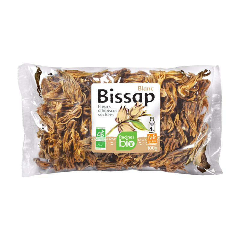 FLEUR BISSAP BLANC 100GR FRANCE MOUSHENCO – Bissap Blanc Séché