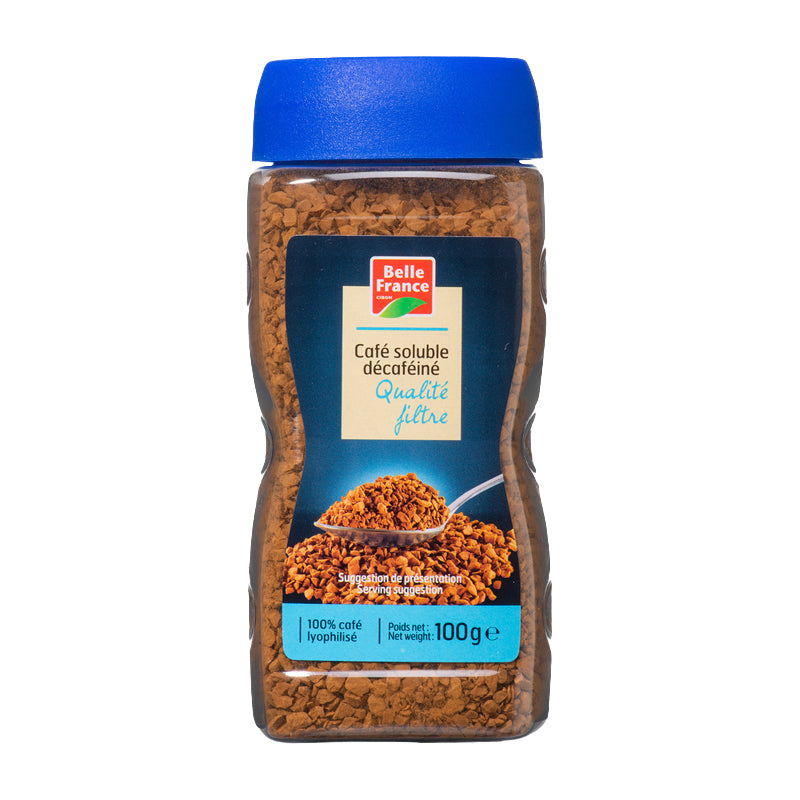 Café Soluble Décaféiné (Bleu) 100g x 6 – Café Sans Caféine au Goût Authentique