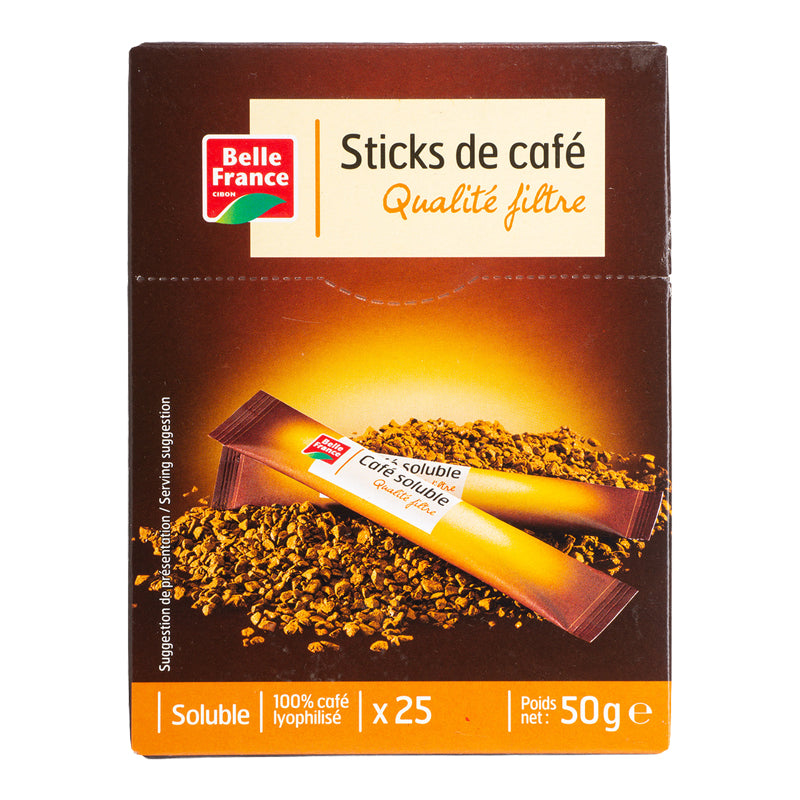 Café Stick Filtre 25 Sticks 50g x 6 – Café Pratique en Portions Individuelles