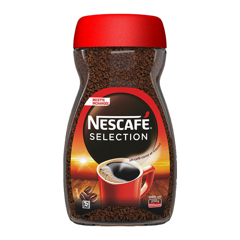 Nescafé Sélection 200g x 6 – Café Instantané Grand Format et Aromatique