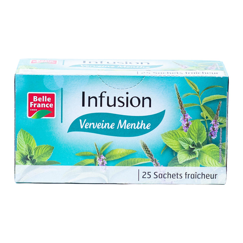 Infusion Verveine Menthe 25 Sachets x 10 – Tisane Apaisante et Rafraîchissante