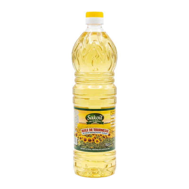 Huile de Tournesol Sakoil 1L x 15 – Huile Végétale de Qualité pour Toutes Vos Préparations