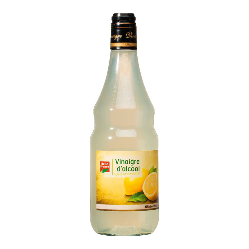 Vinaigre d'Alcool Citron 1L x 6 – Vinaigre Citronné Idéal pour Assaisonnements et Marinades
