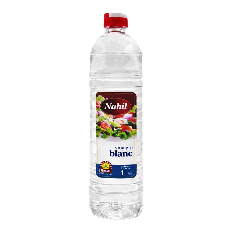 Vinaigre Blanc Halal Nahil 1L (Carton de 12) – Vinaigre Blanc Certifié pour Cuisine Familiale