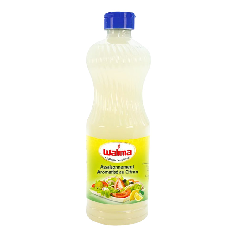 Vinaigre Citron Walima 50cl x 12 – Vinaigre Aromatisé au Citron au Goût Rafraîchissant