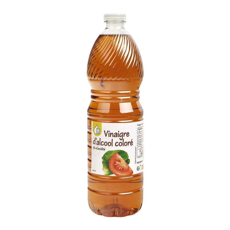 Vinajol Vinaigre d'Alcool Coloré 6% 100cl x 12 – Vinaigre Polyvalent pour Cuisine et Conserves