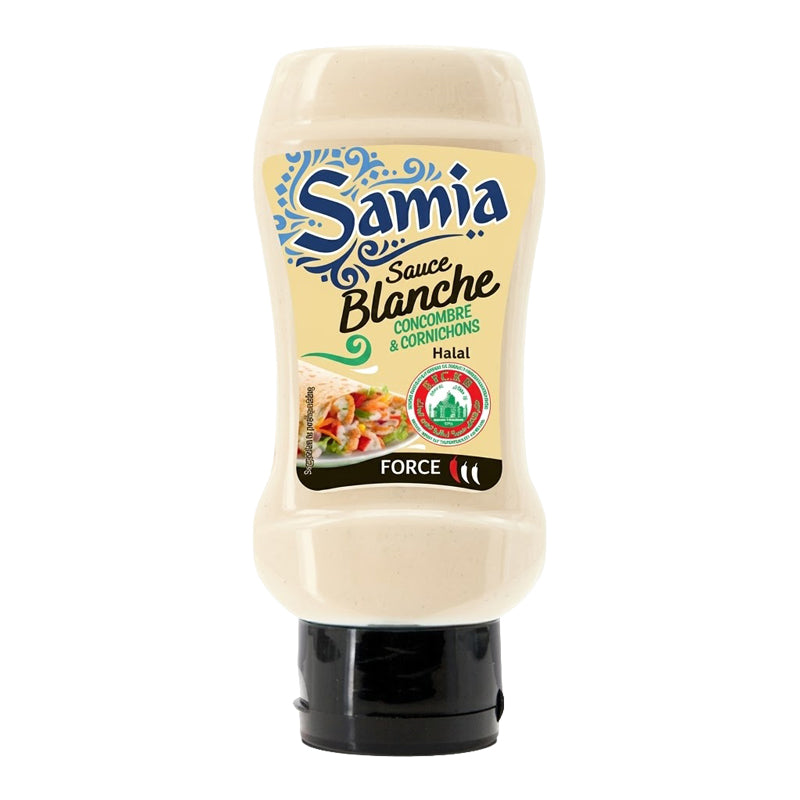 Sauce Blanche Halal 350ml (Carton de 12) Samia – Sauce Onctueuse Parfaite pour Kebabs et Frites