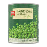 Petits Pois à l'Étuvée Très Fins 800g (Lot de 12) – Format Économique de Petits Pois Fondants