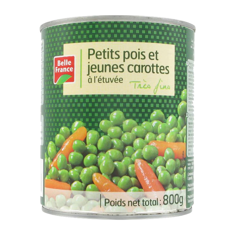 Petits Pois & Carottes Extra Fins 800g (Lot de 12) – Association Classique de Légumes Gourmands