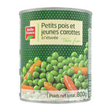 Petits Pois & Carottes Extra Fins 800g (Lot de 12) – Association Classique de Légumes Gourmands
