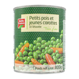Petits Pois et Jeunes Carottes Très Fins 800g (Carton de 12) – Légumes Sélectionnés de Qualité