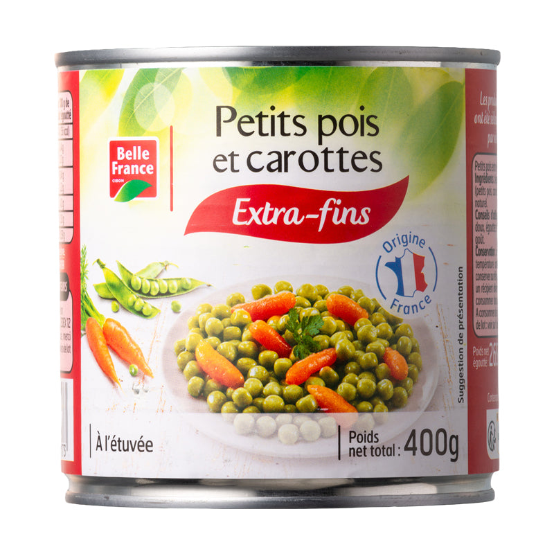 Petits Pois Extra Fins 400g x 12 – Petits Pois Tendres pour Accompagnements Variés