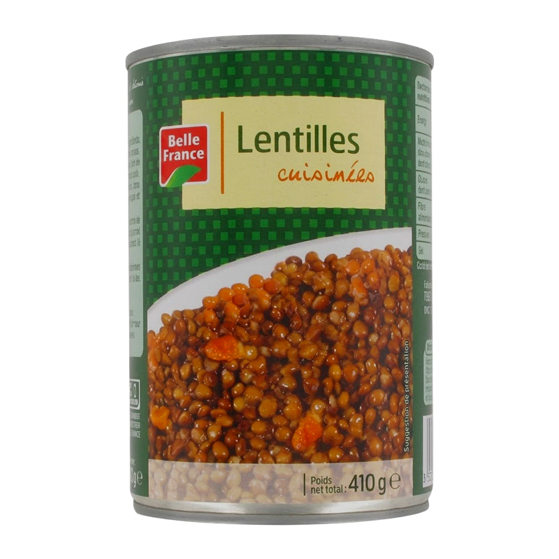 Lentilles Cuisine 410g x 12 – Lentilles Prêtes à Cuisiner Riches en Saveurs