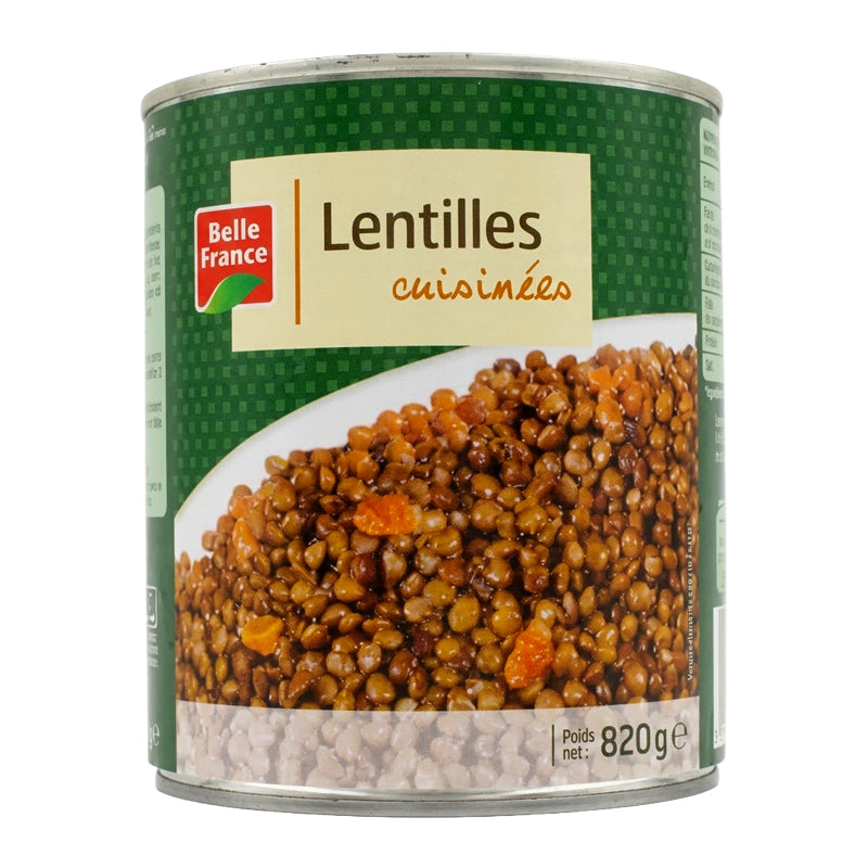 Lentilles Cuisine 820g x 12 – Format Familial de Lentilles pour Recettes Traditionnelles