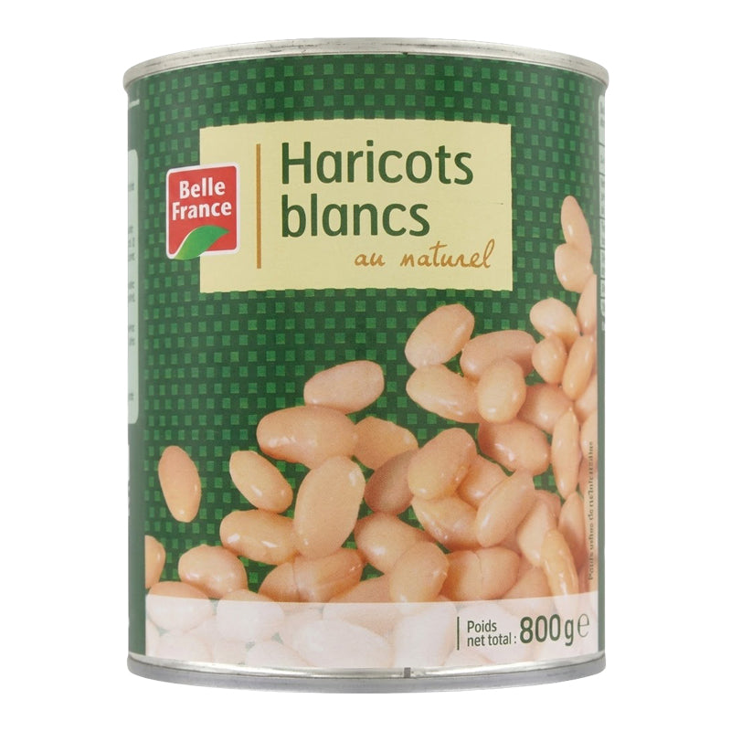 Haricots Blancs au Naturel 800g (Carton de 12) – Haricots Blancs Sélectionnés au Goût Authentique