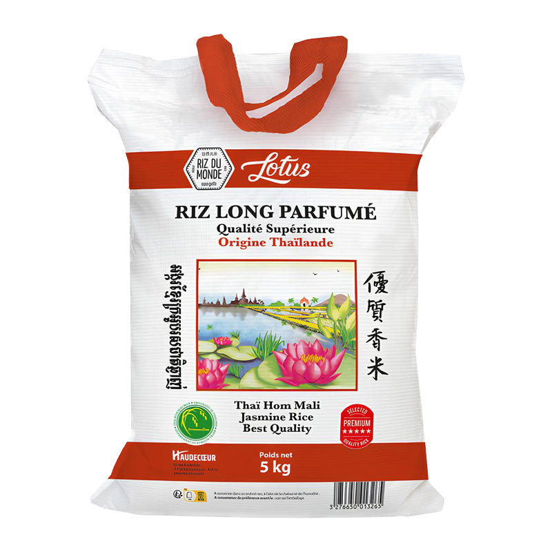 Riz Parfumé Lotus 5 kg | Riz Hom Mali de Thaïlande