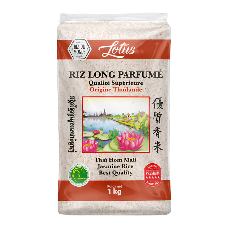 Riz Parfumé Lotus 1 kg | Riz Hom Mali de Thaïlande