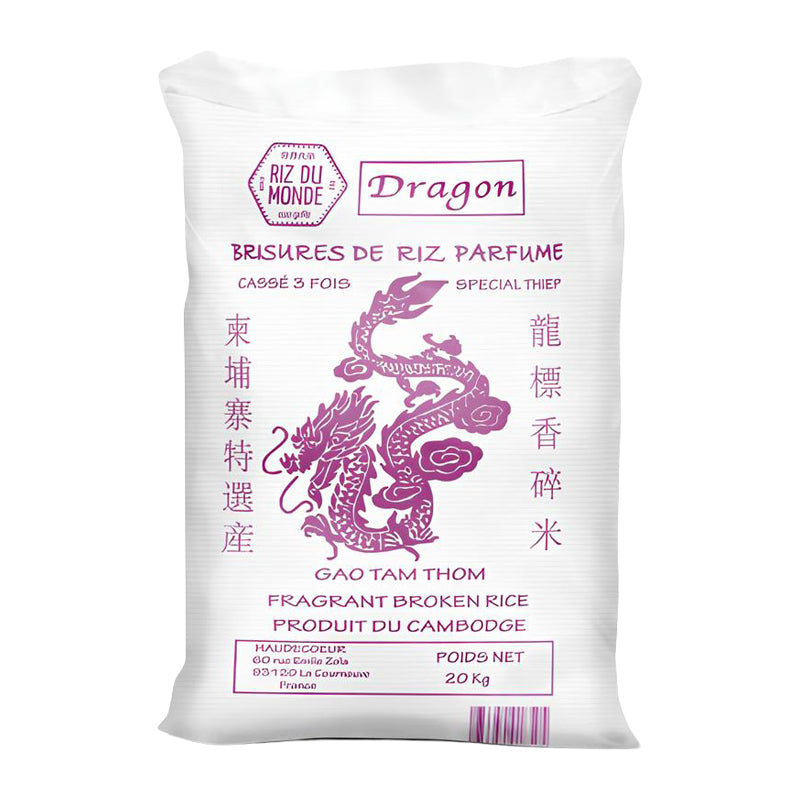 Brisure de Riz Parfumé Dragon KC3 20 kg | Riz Thaïlandais