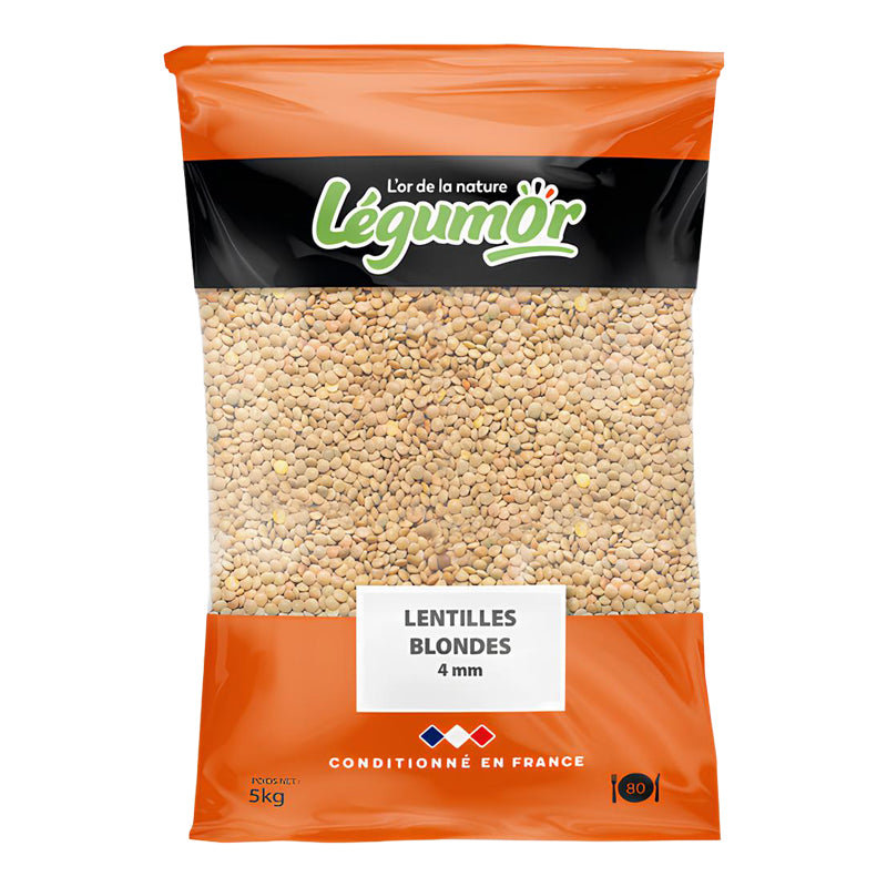 Lentille Blonde 4 mm 5 kg | Légumineuse de Qualité