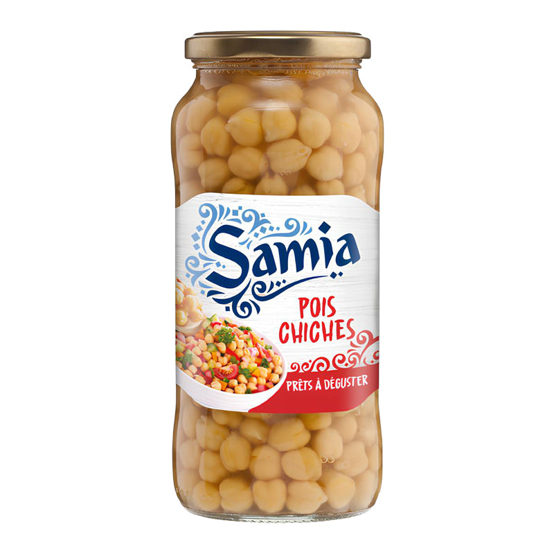 Samia Légumes Secs en Bocaux Pois Chiches 570 g | Conserves Halal