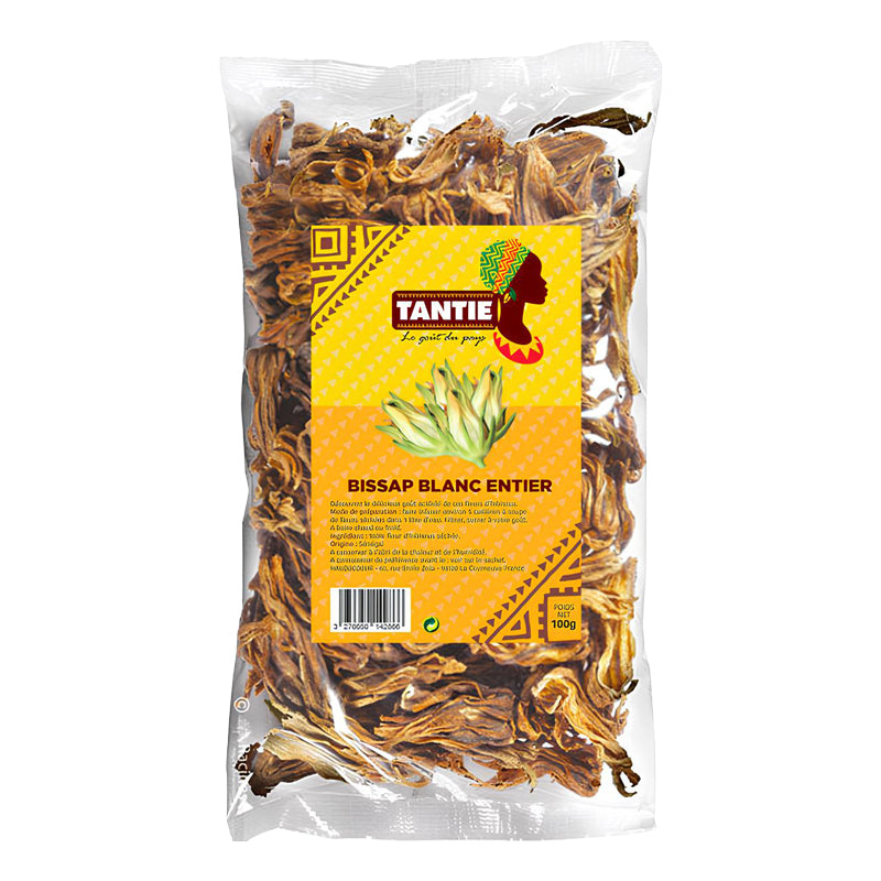Bissap Blanc Entier 100 g | Fleur d'Hibiscus Séchée