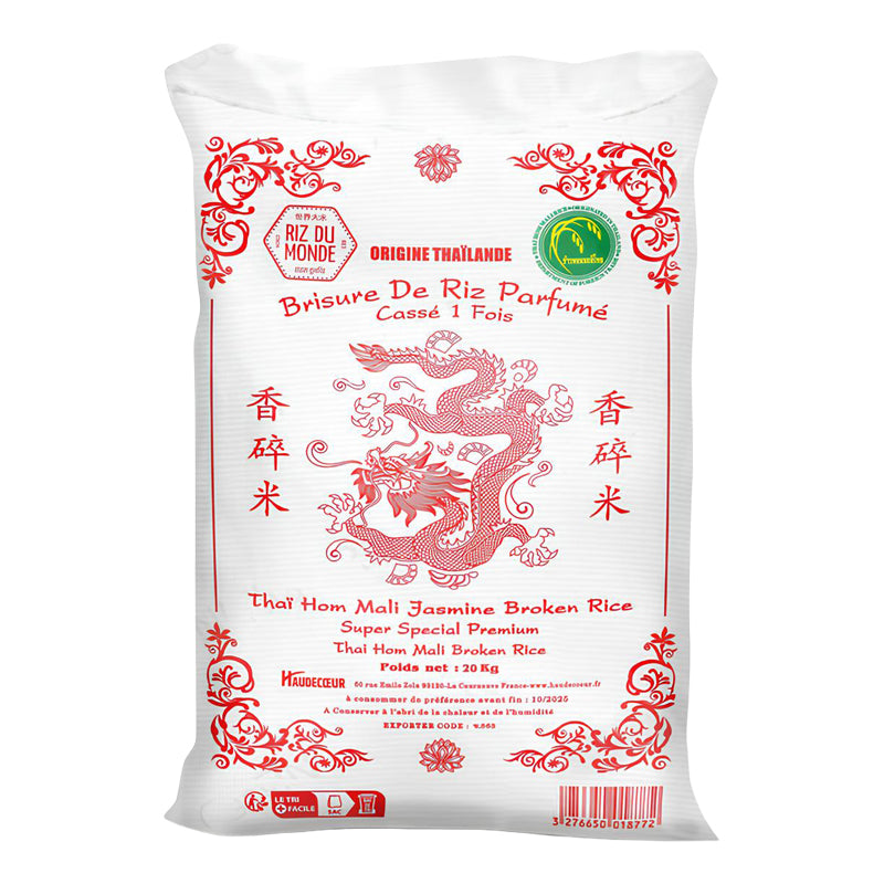 Brisure de Riz Cassé 1 Fois 20 kg | Riz de Thaïlande