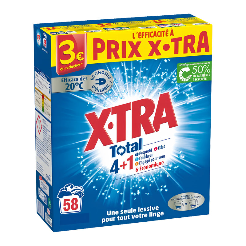 Xtra Lessive Poudre 500 g x16 | Détergent Linge