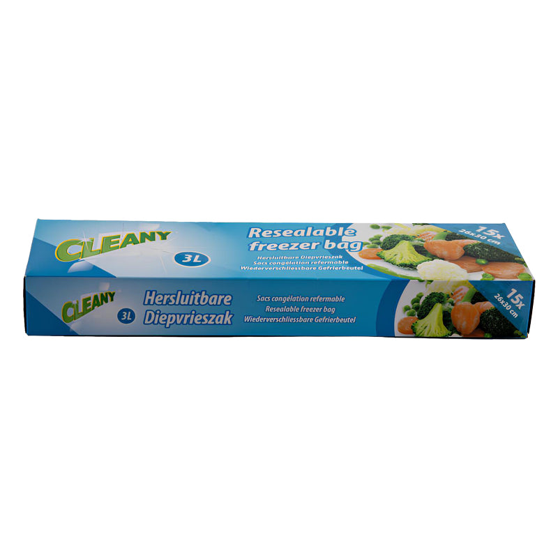 Cleany Sac Congélation Référence 3 L 15 Pièces x24 | Sachets Congélation