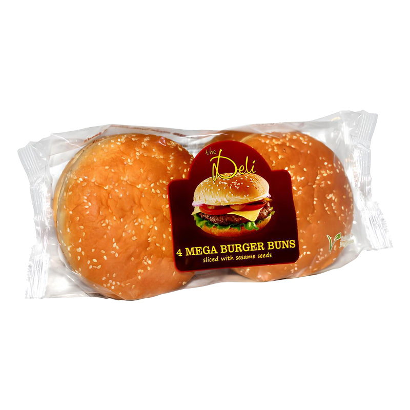 4 Mega Burger 300g (CT7) – Pack de 7 x 4 Burgers de 300g | Burgers Surgelés | Qualité Professionnelle
