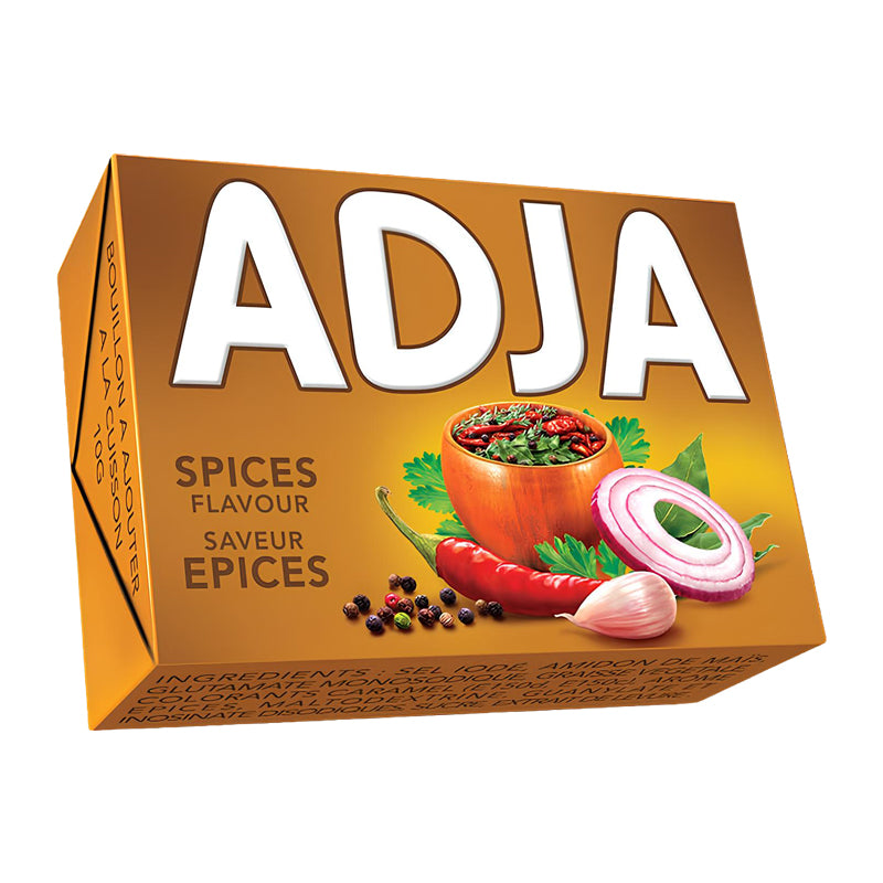 ADJA Assaisonnement 60g x 10 – Pack de 10 | Épices Africaines Authentiques | Cuisine Sénégalaise