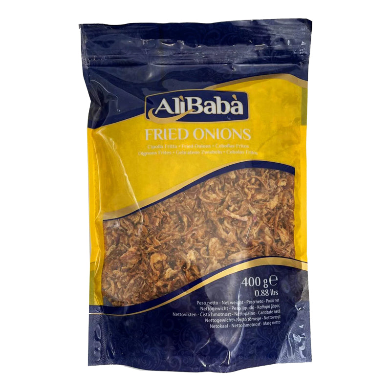 ALIBABA Oignons Frits 400g – Oignons Frits Croustillants | Garniture Culinaire