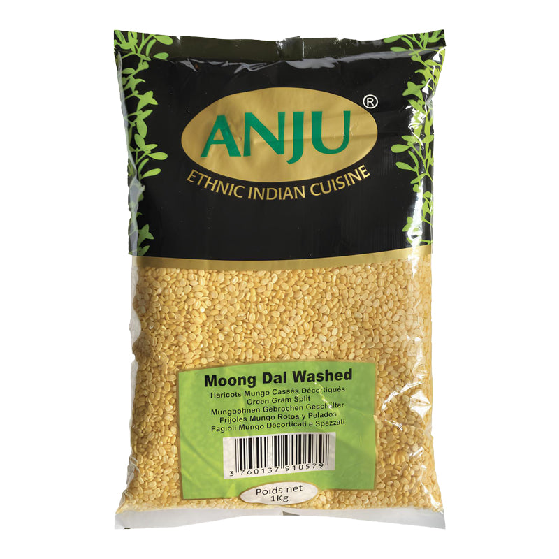 ANJU Moong Décortiqué Cassé 2kg (CT6) – Carton de 6 | Lentilles Moong