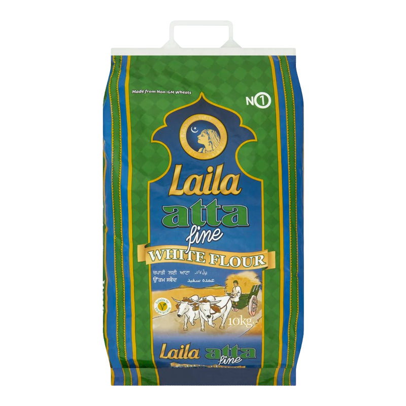 Laila Atta White 10kg – Farine de Blé Complète Premium