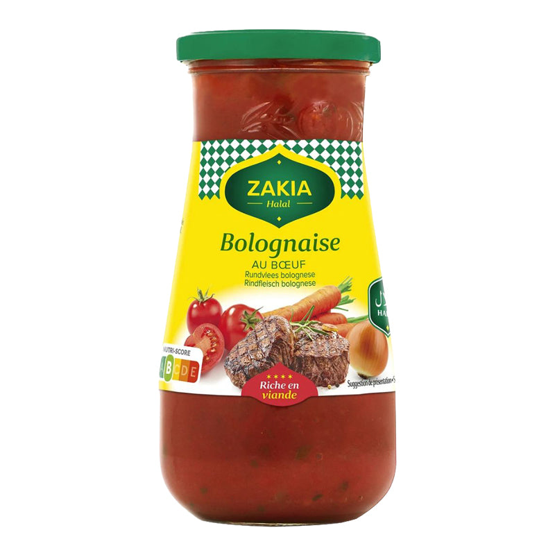 ZAKIA Sauce Bolognaise au Bœuf 400g x 12 – Carton de 12 | Sauce Bolognaise