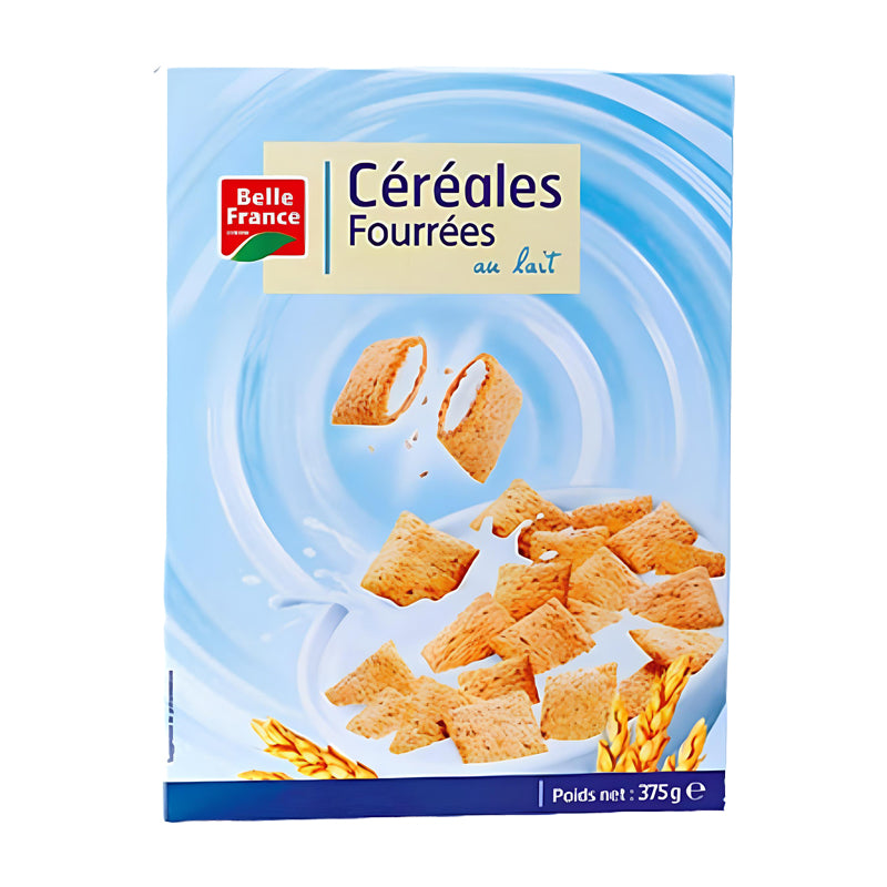 Céréales Carrés Fourrés au Lait 375g BF (CT7) – Carton de 7 | Céréales Petit-Déjeuner