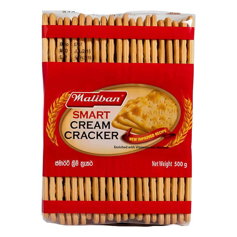 Maliban Cream Cracker 500g (CT8) – Carton de 8 | Biscuits Salés