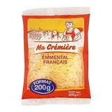 Emmental Râpé 200g (CT24) – Carton de 24 | Fromage Emmental Râpé