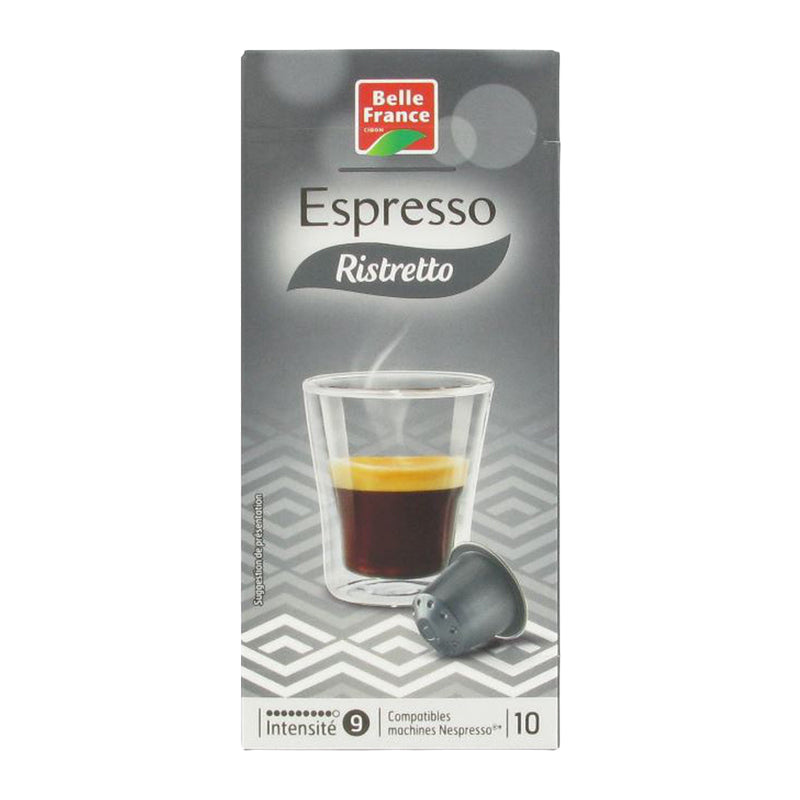 Espresso Ristretto 10 Capsules Intensité 9 (CT10) BF – Carton de 10 | Café Espresso