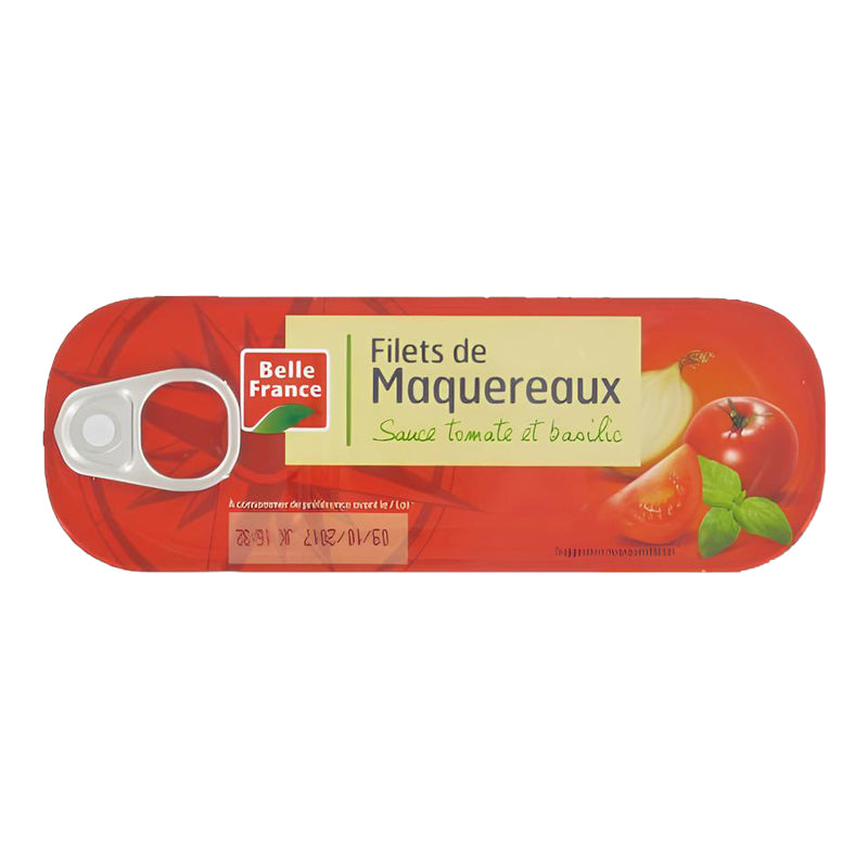 Filets de Maquereau Tomate Basilic BF (CT12) – Carton de 12 | Filets de Maquereau