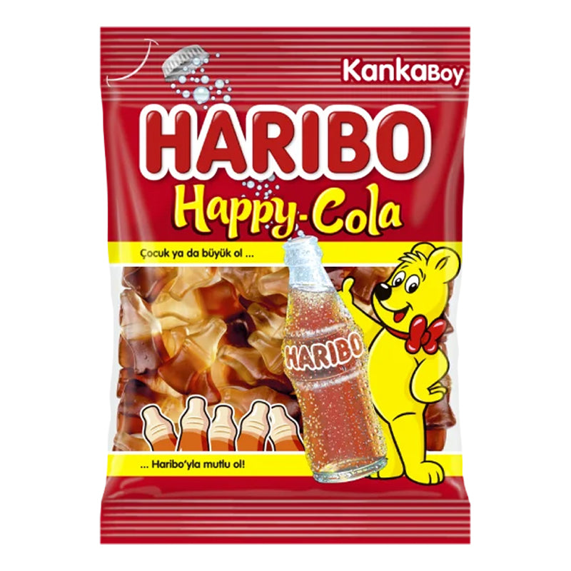 HARIBO Happy Cola 80g x 30 – Carton de 30 | Bonbons Gélifiés Cola