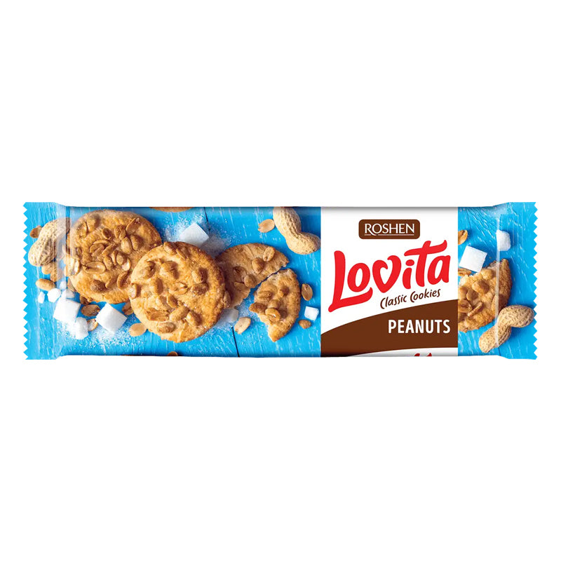 LOVITA Classic with Peanuts (CT16) – Carton de 16 | Biscuits aux Cacahuètes