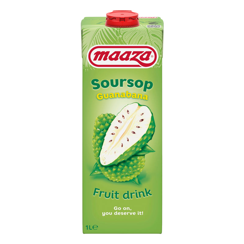 MAAZA Guanabana / Corossol 1L x 12 PROMO – Pack de 12 | Jus de Fruits Exotiques