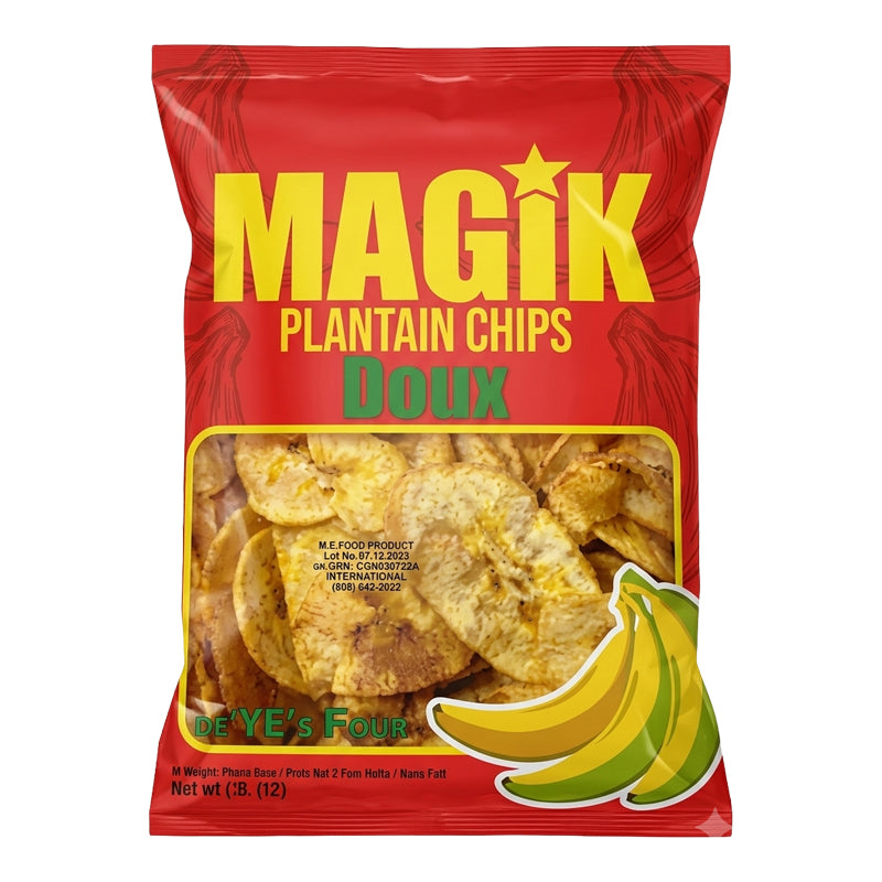 MAGIK Chips Doux Plantain 20 x 85g – Carton de 20 | Chips de Plantain