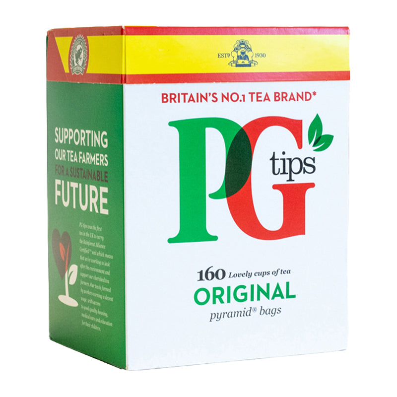 PG Tips Tea Bags 160 Sachets x 8 – Carton de 8 | Thé Noir
