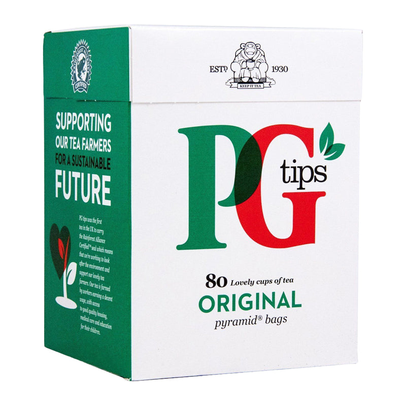 PG Tips Tea Bags 80 Sachets (CT12) – Carton de 12 | Thé Noir