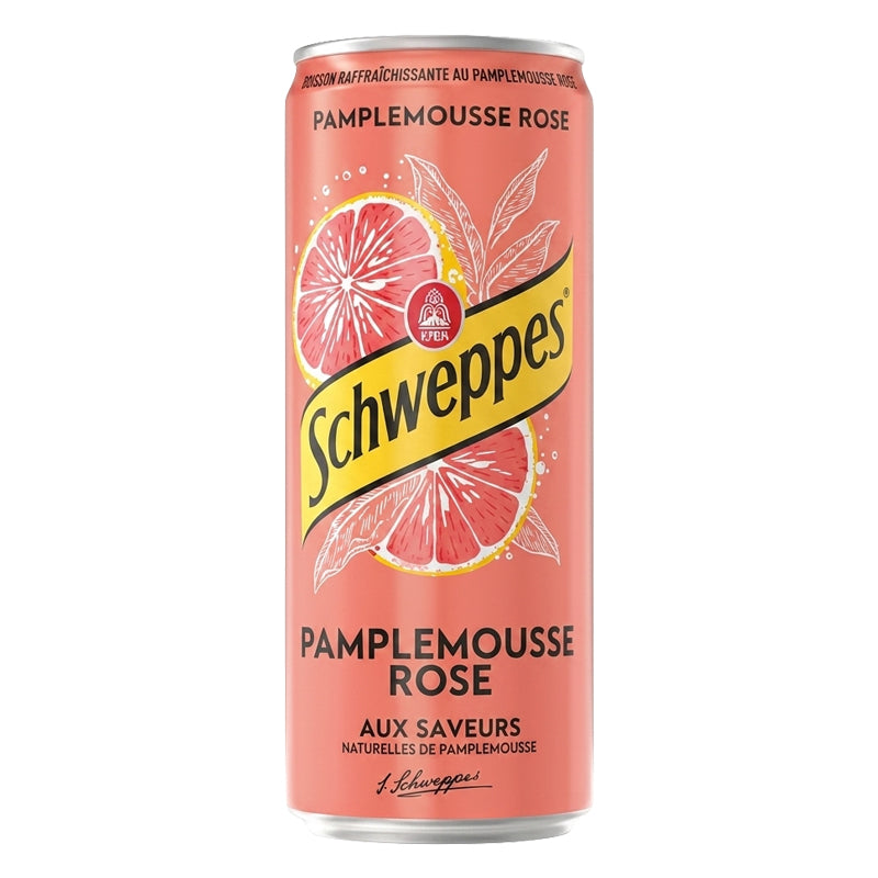 SCHWEPPES Pamplemousse 33cl x 24 – Pack de 24 | Boisson Gazeuse