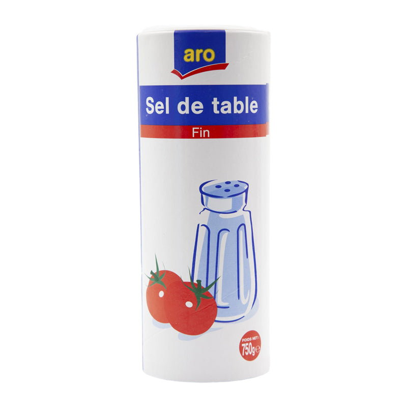 ARO Sel Fin 750g x 15 – Carton de 15 | Sel Fin Alimentaire