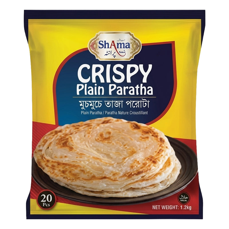 SHAMA Crispy Paratha 20 pièces (CT8) – Carton de 8 | Pain Indien Surgelé